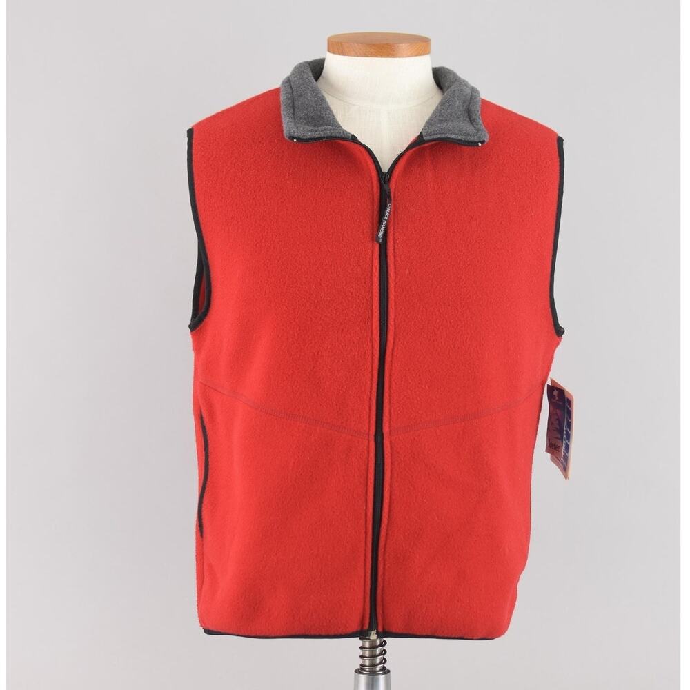 Black Diamond Vintage 90s Red Zip Up Fleece Vest, Men's Medium - Large